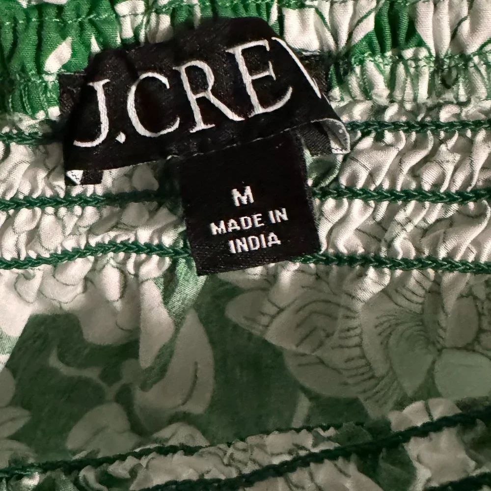 J.Crew size M  smocked floral one shoulder top